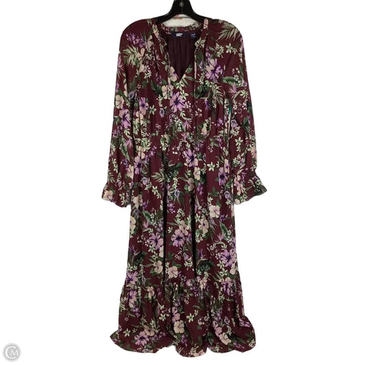 Dress Casual Maxi By Lands End In Floral Print, Size: Xs petite