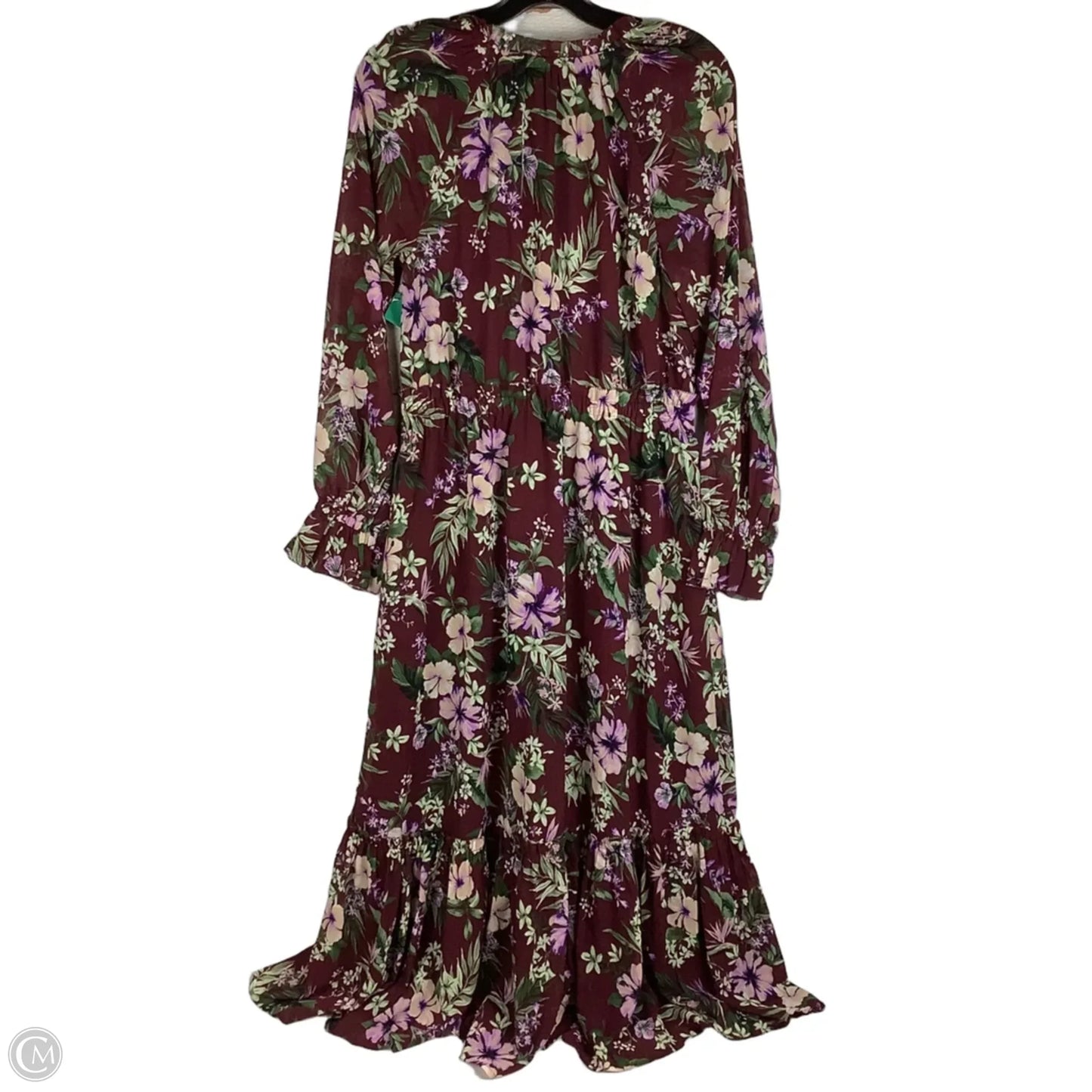Dress Casual Maxi By Lands End In Floral Print, Size: Xs petite