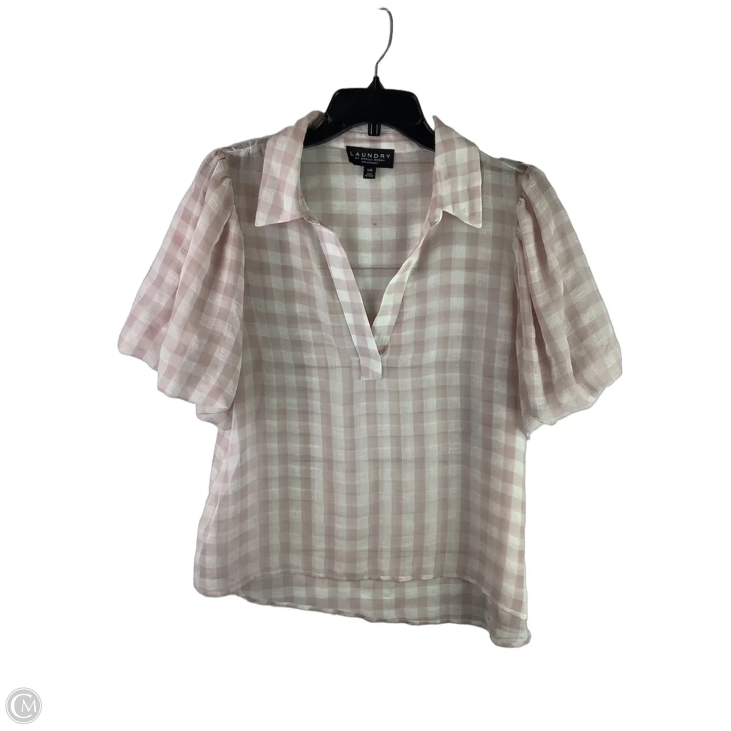Top Short Sleeve By Laundry In Pink, Size: L