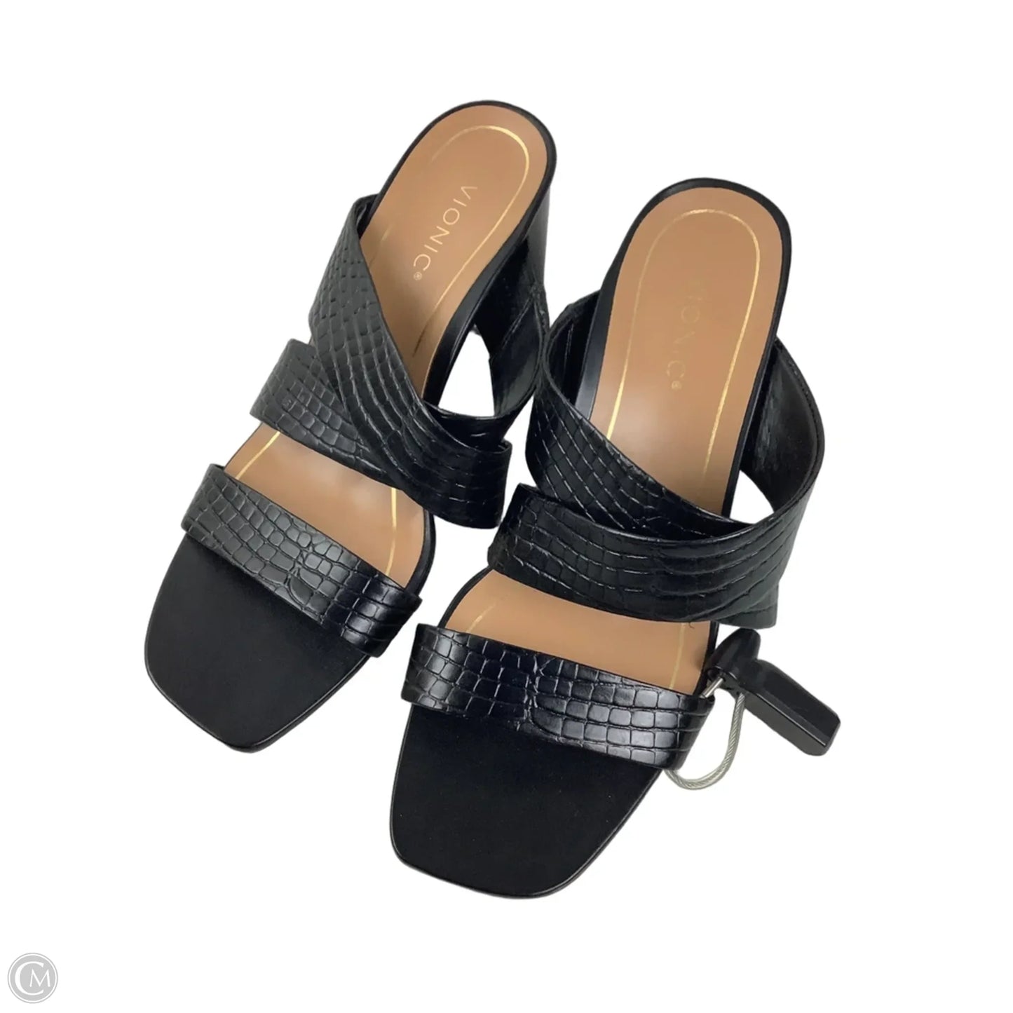 Sandals Heels Block By Vionic In Black, Size: 7.5