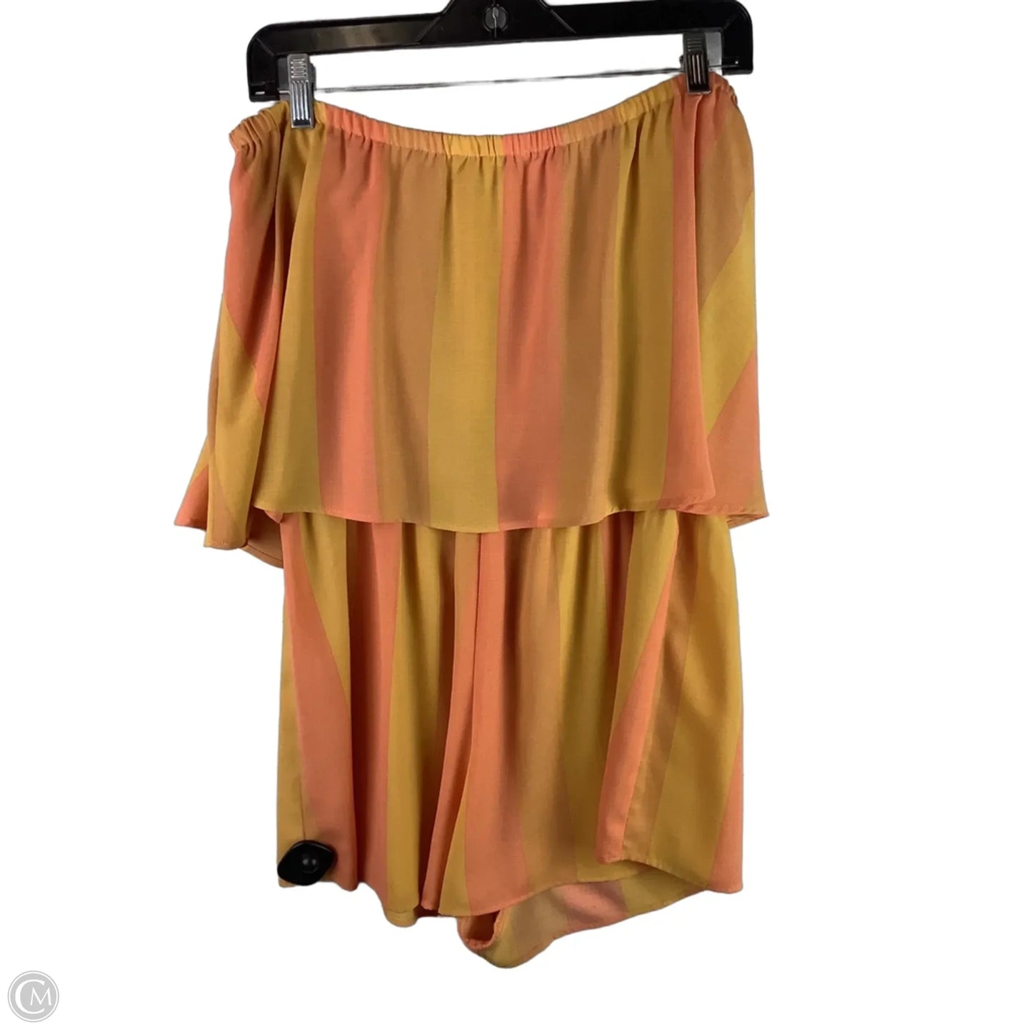 Romper By Mumu In Orange & Yellow, Size: Xl