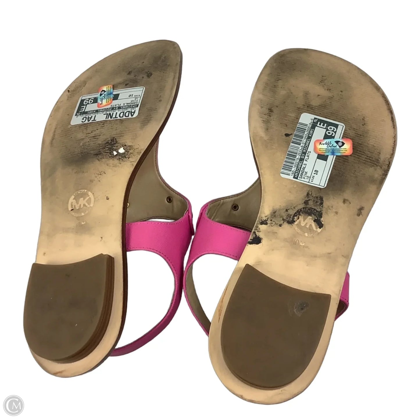 Sandals Flats By Michael By Michael Kors In Pink, Size: 10