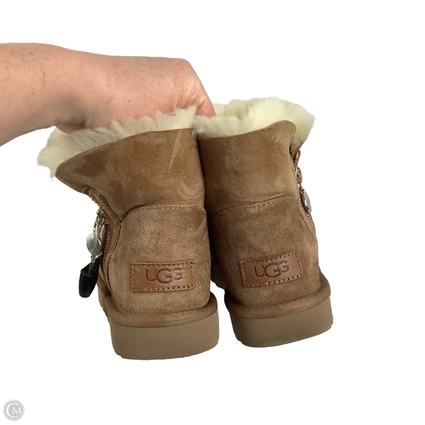 Boots Designer By Ugg In Brown, Size: 6