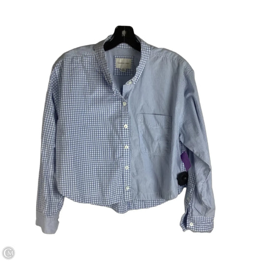 Top Short Sleeve By American Eagle In Striped Pattern, Size: S