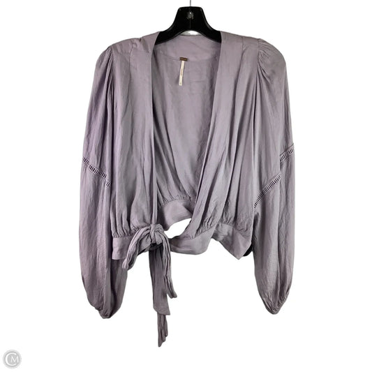 Top Short Sleeve By Free People In Purple, Size: Sp
