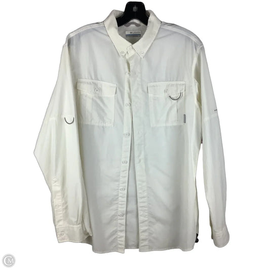 Top Long Sleeve By Columbia In White, Size: S