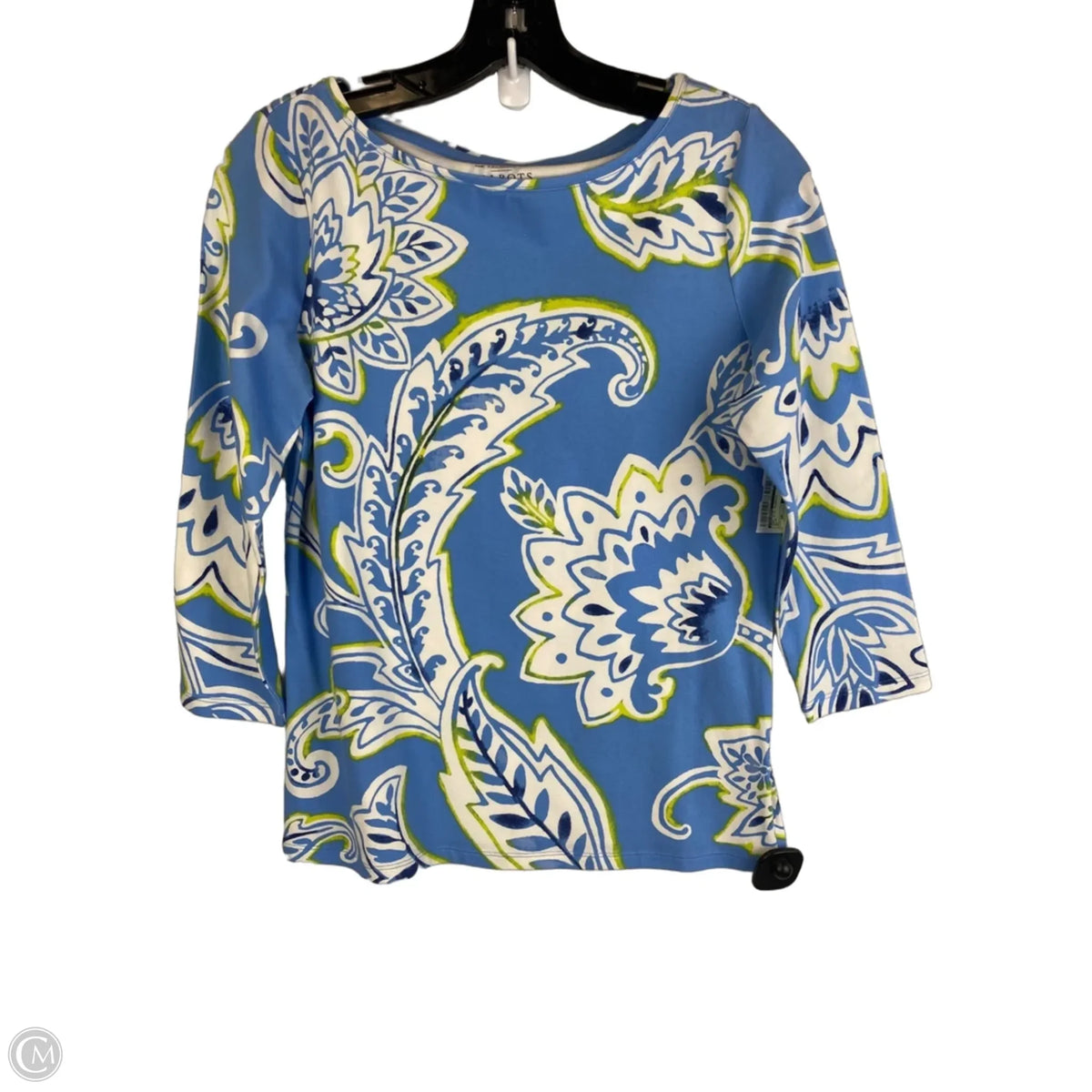 Top 3/4 Sleeve By Talbots In Blue, Size: Sp