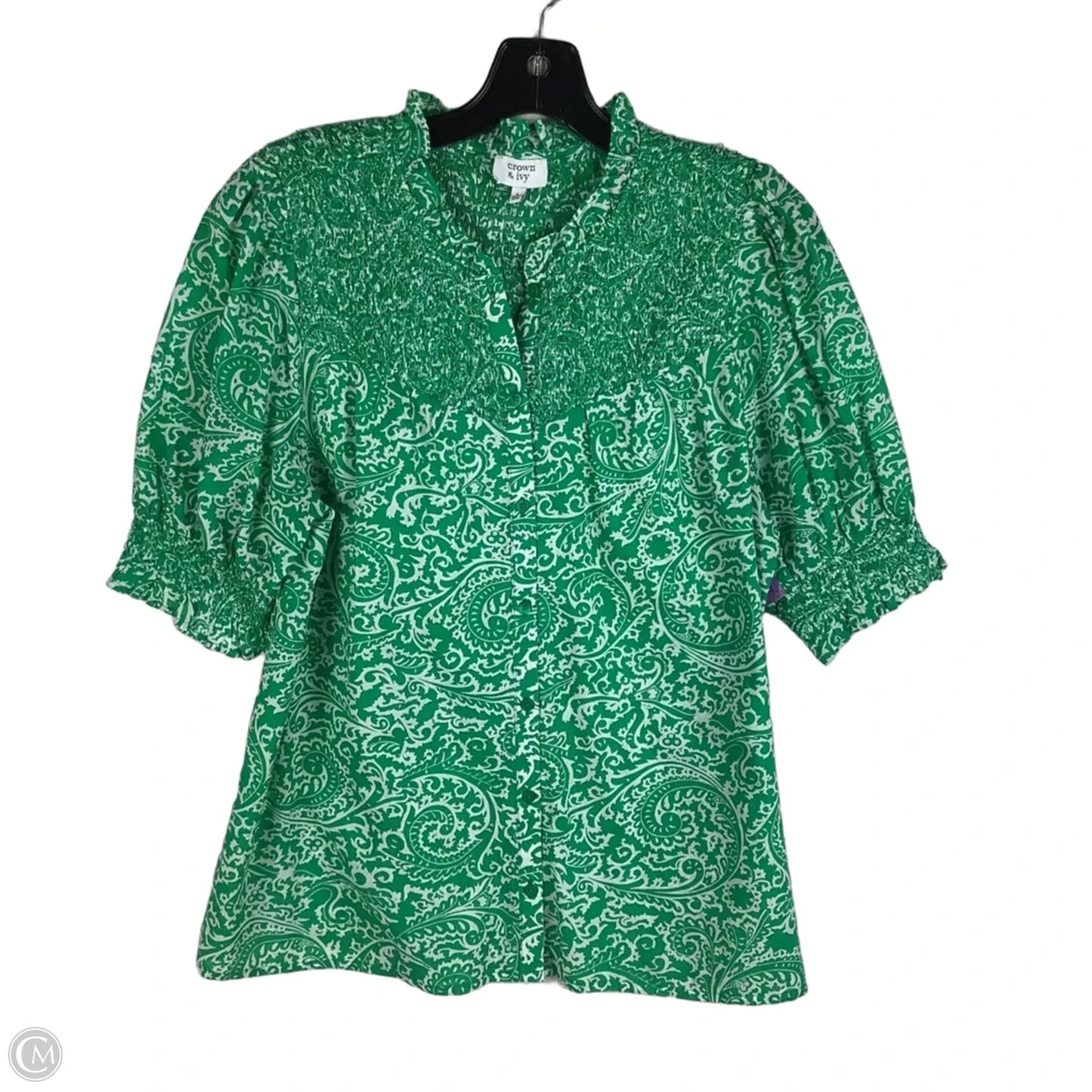 Top Short Sleeve By Crown And Ivy In Green, Size: L