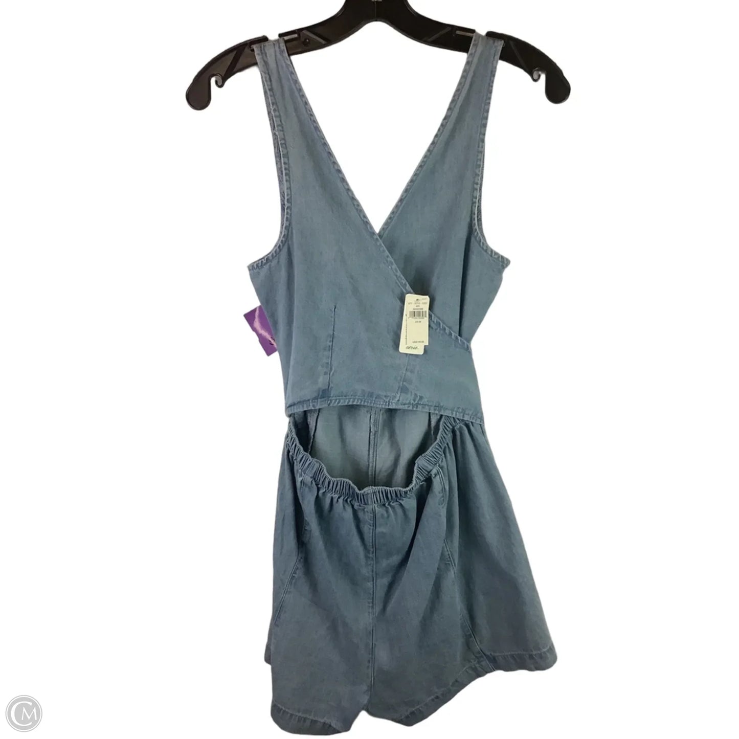 Romper By Aerie In Blue Denim, Size: M