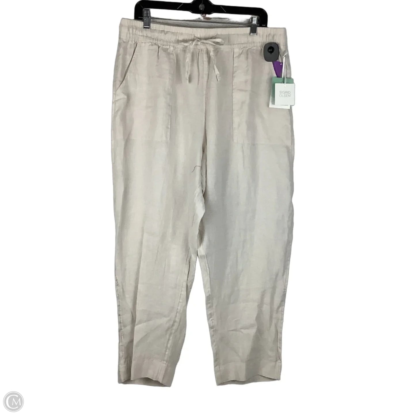 Pants Linen By Sigrid Olsen In Tan, Size: Xl