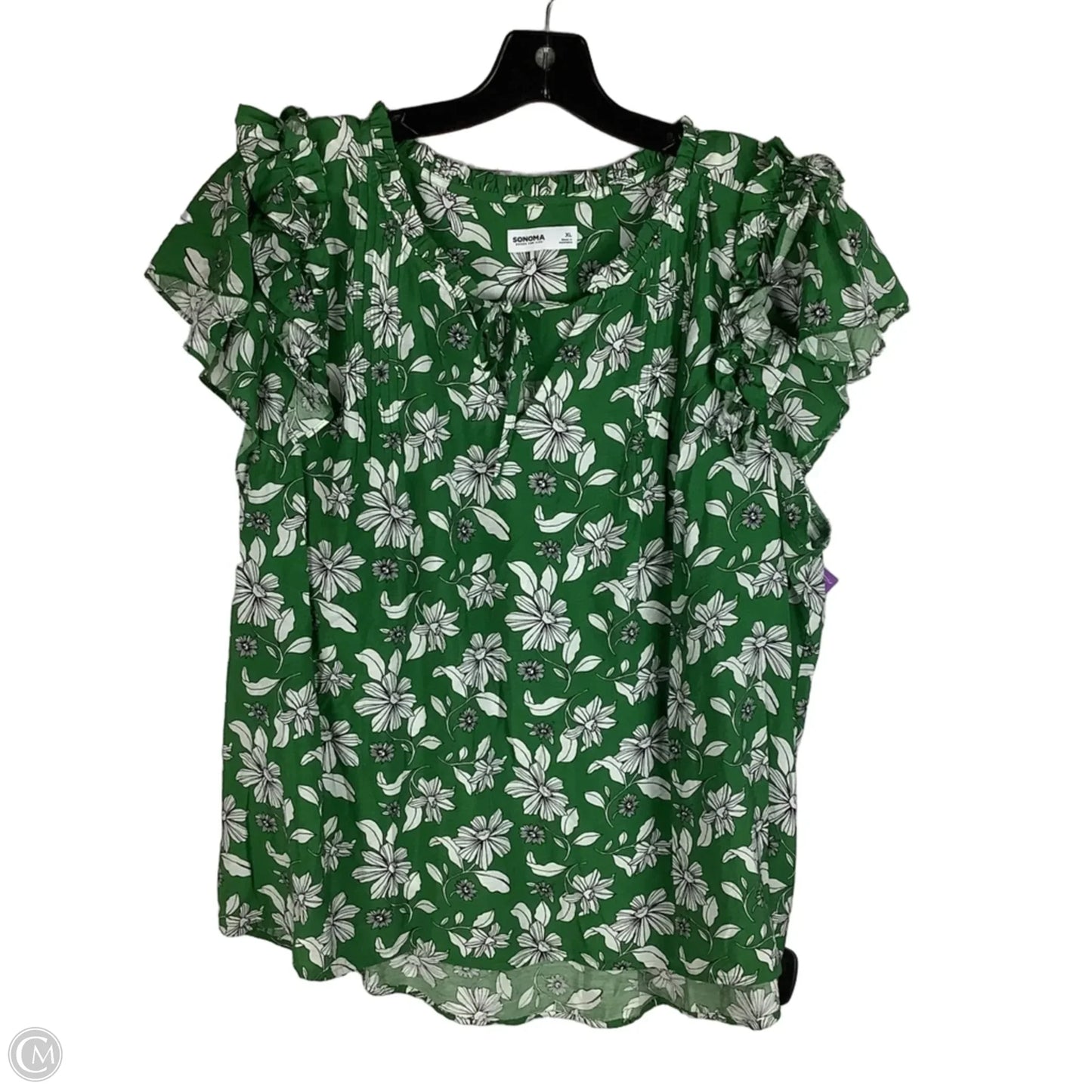 Top Short Sleeve By Sonoma In Green, Size: Xl