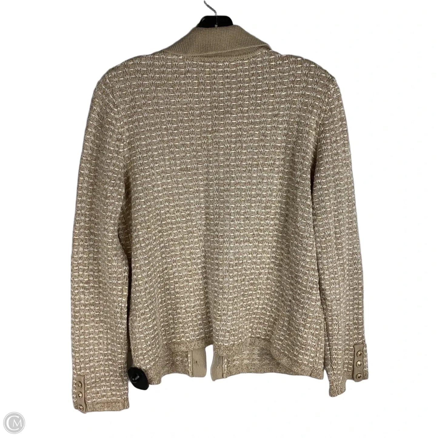 Sweater Cardigan By Talbots In Tan, Size: M