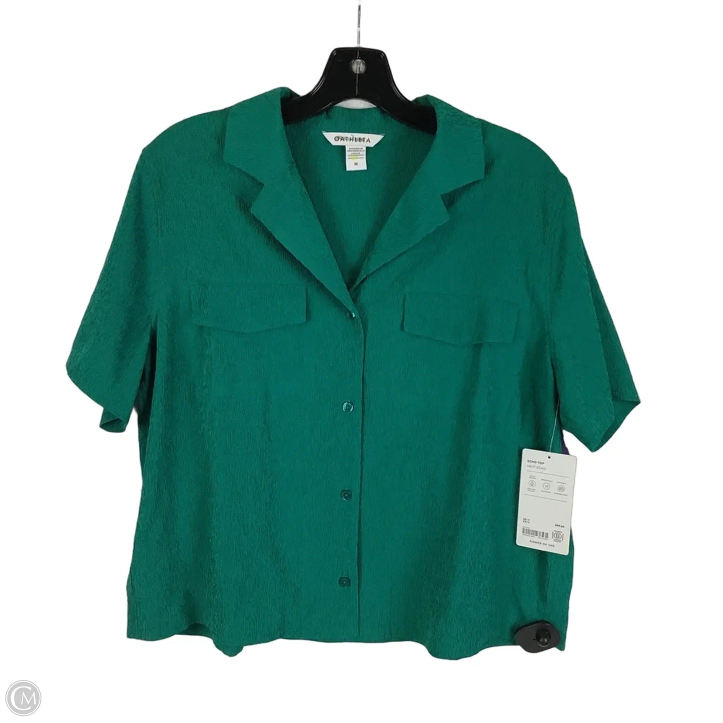 Top Short Sleeve By Athleta In Green, Size: M