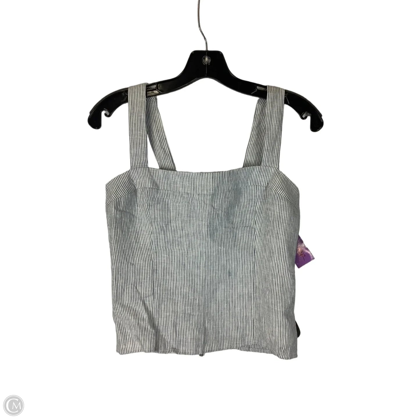 Top Sleeveless By Quince In Striped Pattern, Size: S