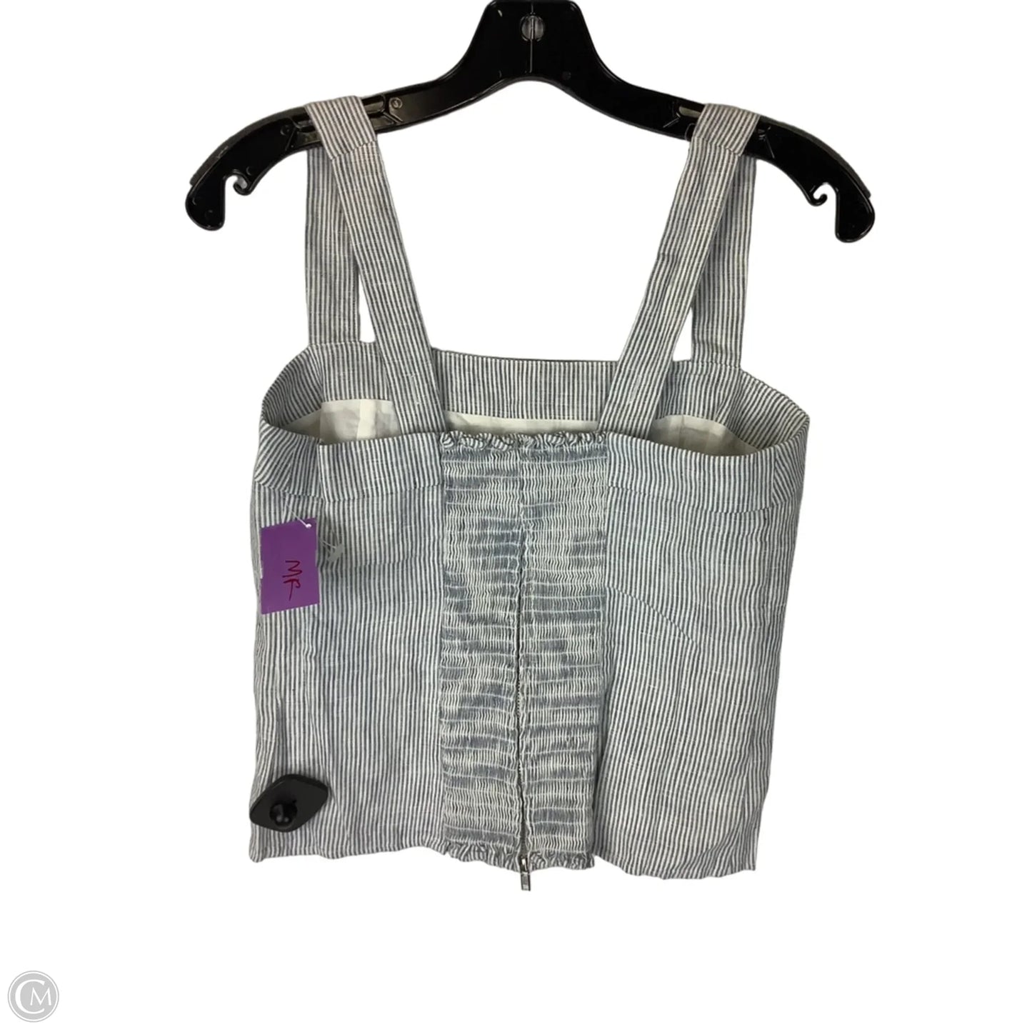 Top Sleeveless By Quince In Striped Pattern, Size: S