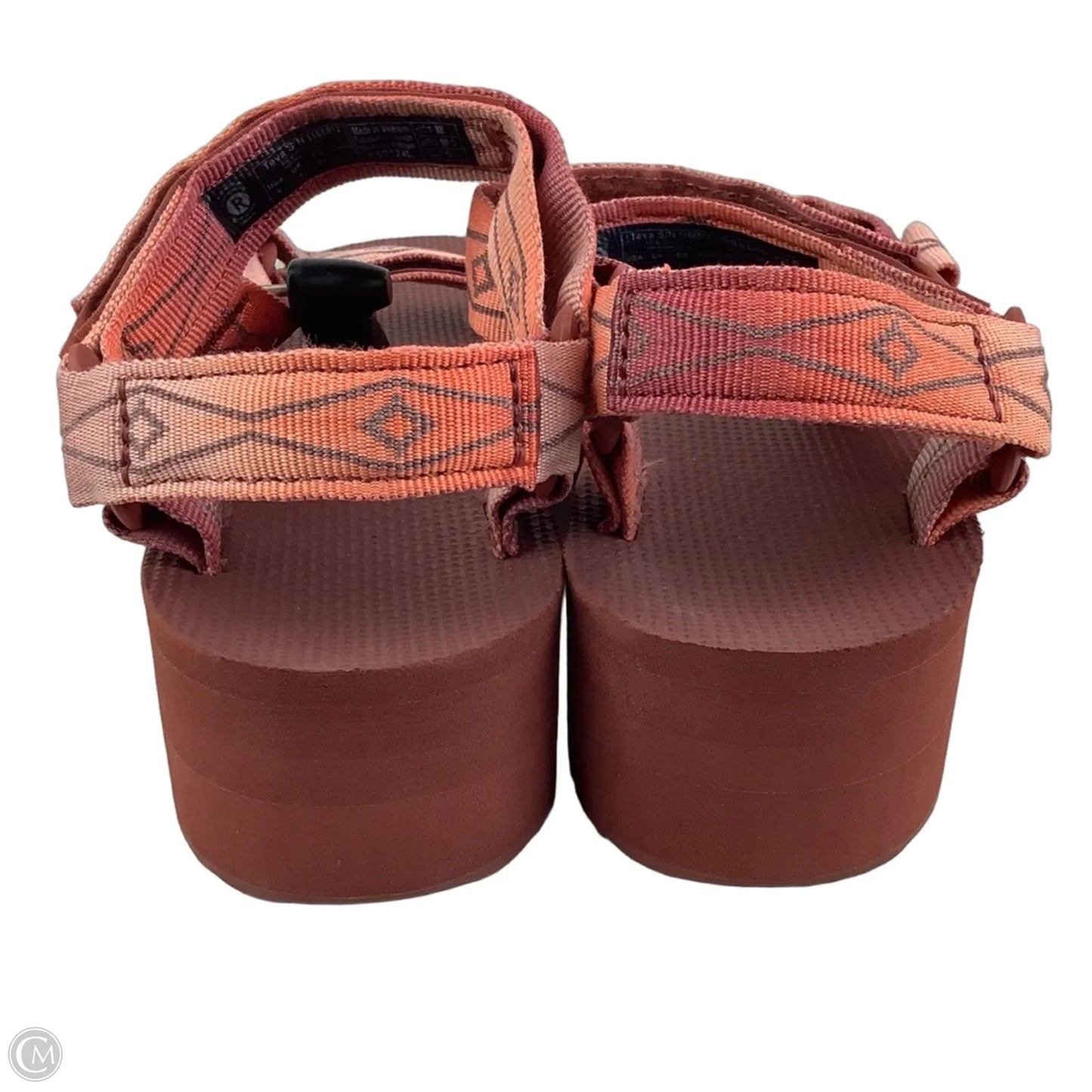Sandals Heels Platform By Teva In Maroon, Size: 6