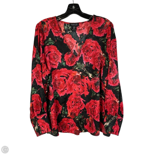 Top Long Sleeve By Rachel Zoe In Red, Size: Xl