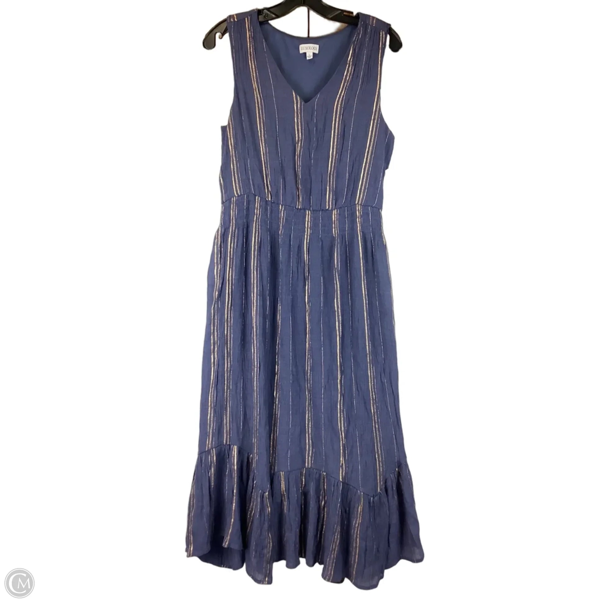 luxology dress Fall Size Small 6 Double Layer Polyester Zig Zag Pattern 20800 CONDITION Dress Casual Maxi By Luxology