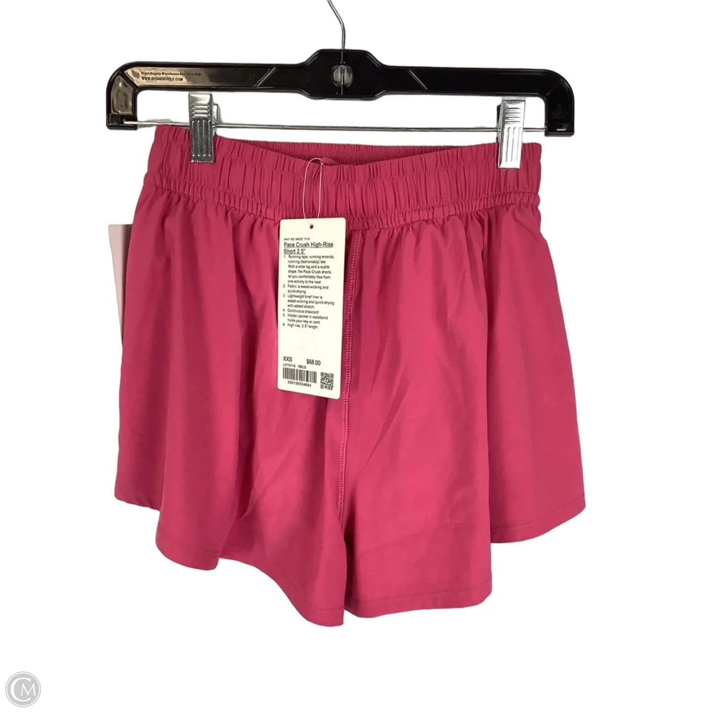 Athletic Shorts By Lululemon In Pink, Size: Xxs