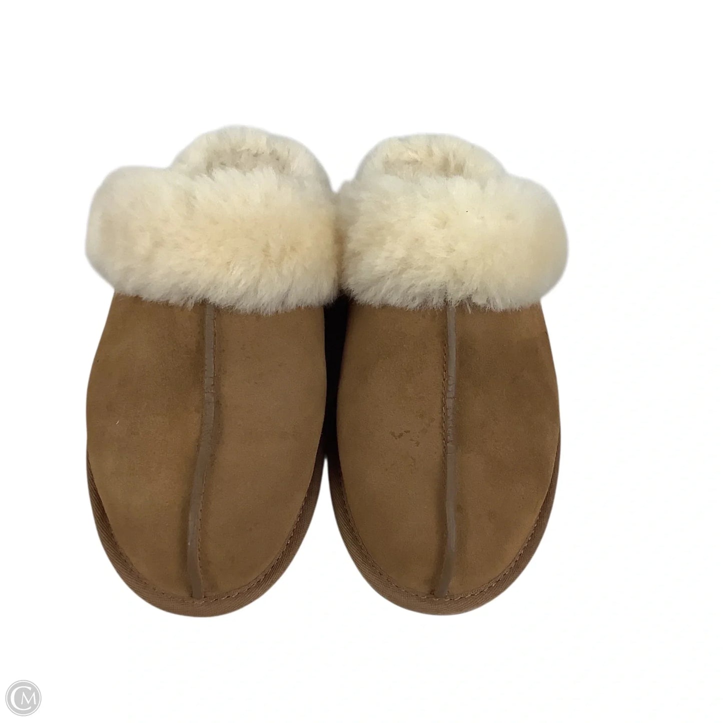 Slippers Designer By Ugg In Tan, Size: 8
