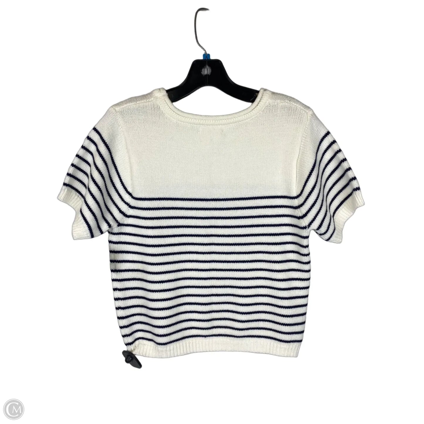 Top Short Sleeve By Moon And Madison In Striped Pattern, Size: S