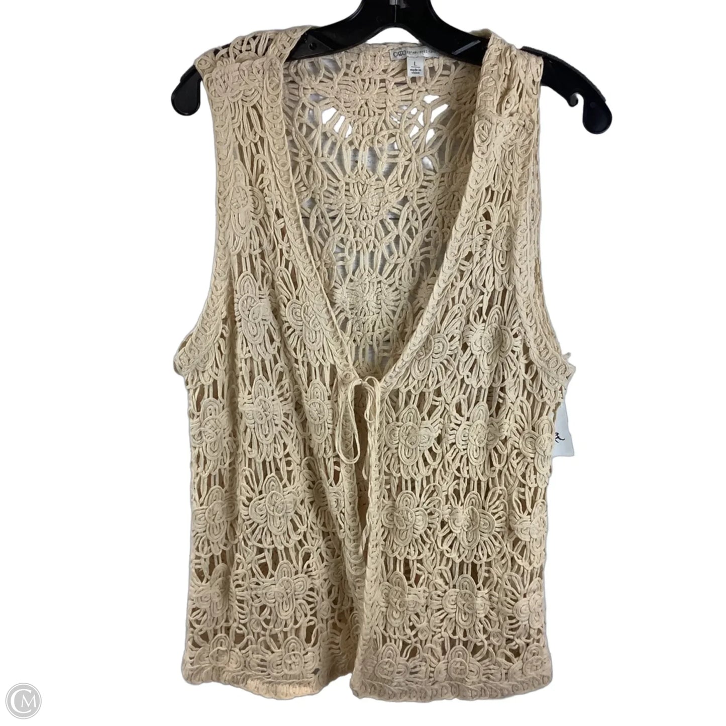 Cardigan By Cato In Tan, Size: L