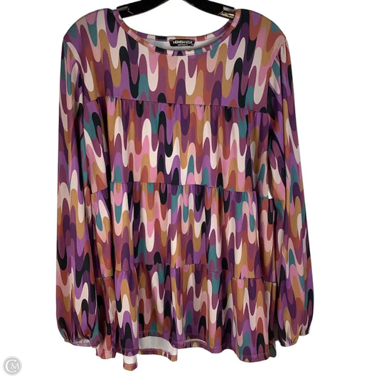 Top Long Sleeve By Heimish Usa In Multi-colored, Size: M