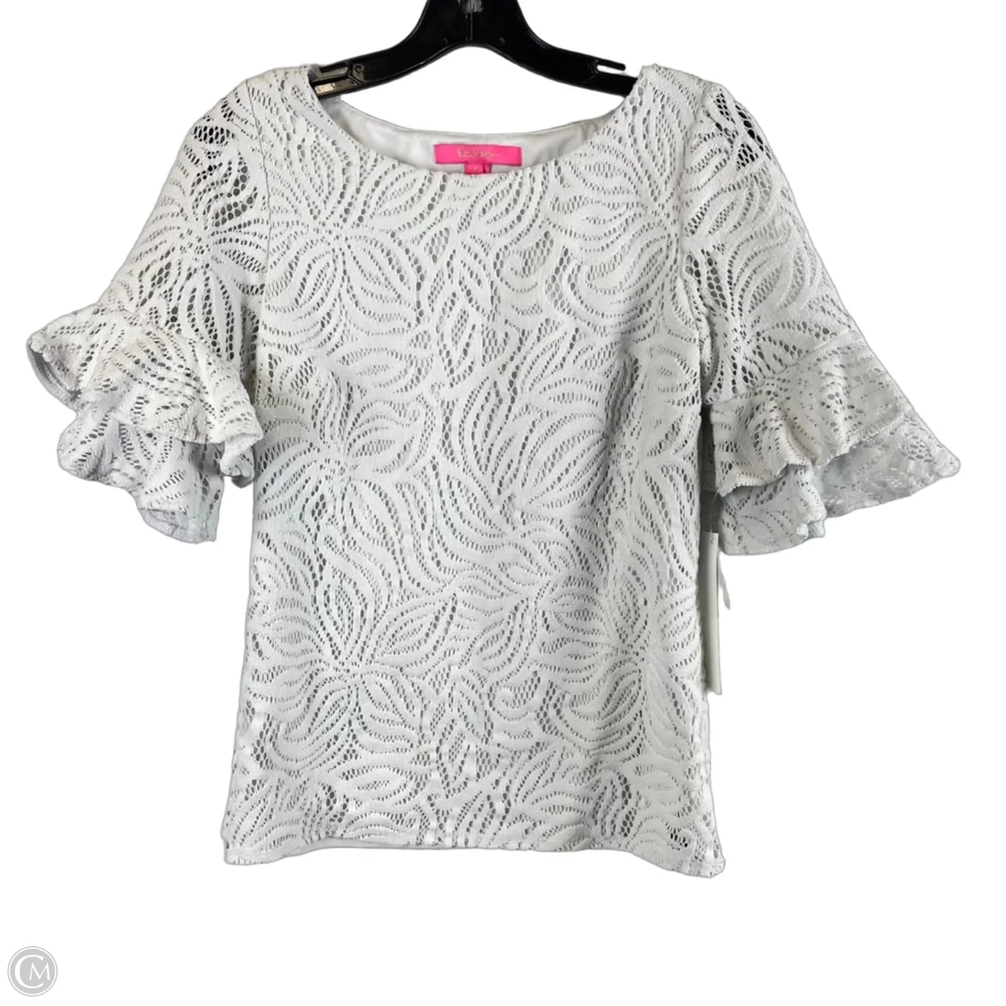 Top Short Sleeve By Lilly Pulitzer In White, Size: S