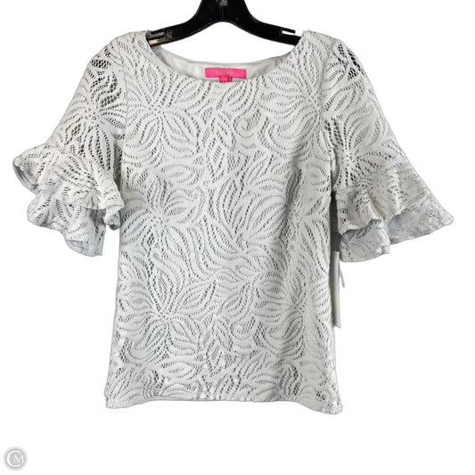 Top Short Sleeve By Lilly Pulitzer In White, Size: S