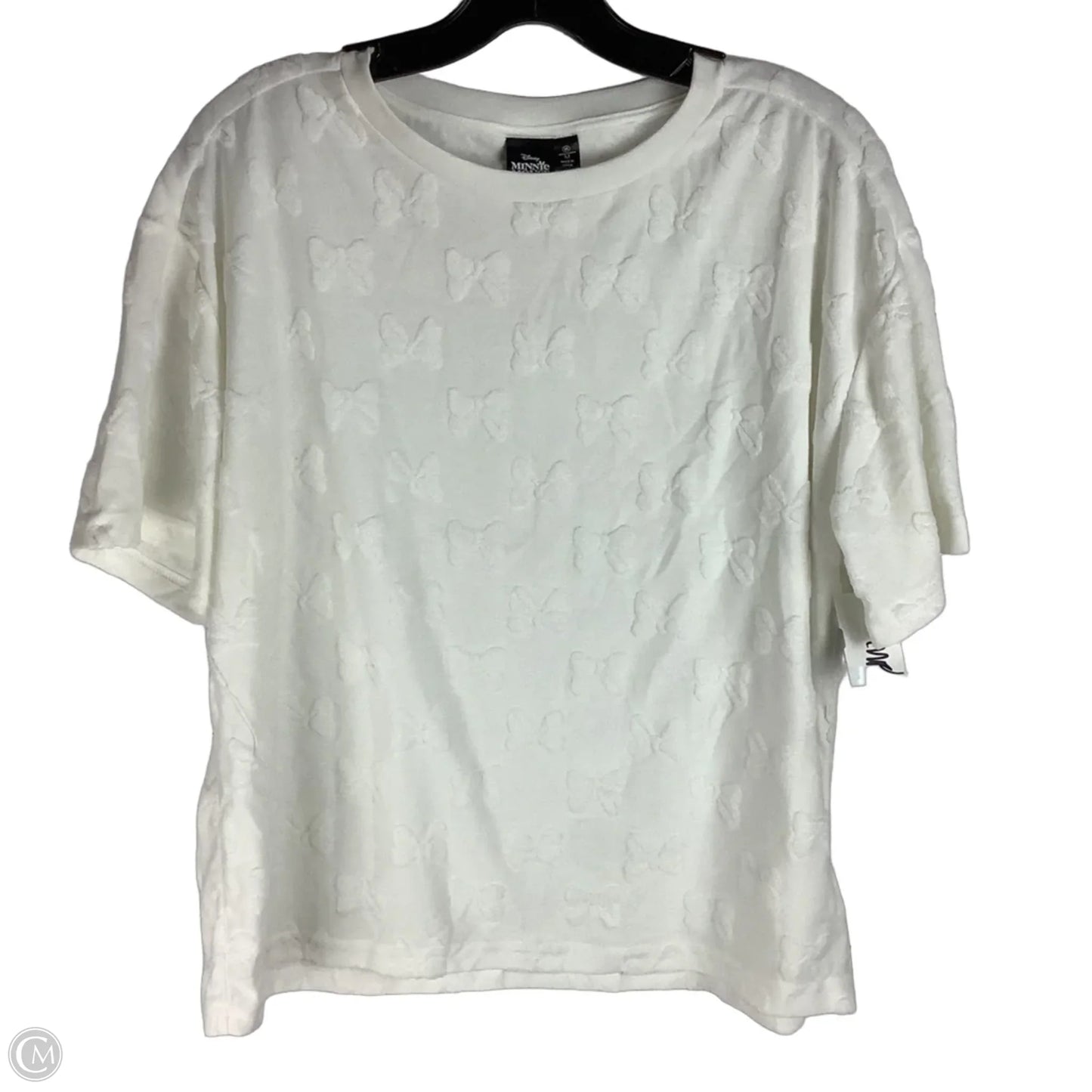 Top Short Sleeve By Disney In White, Size: M