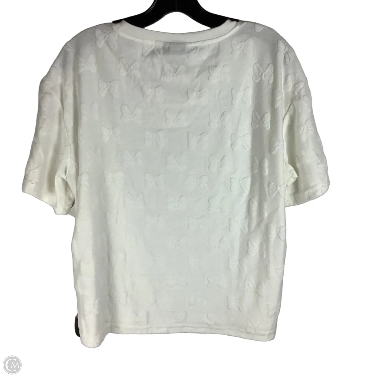 Top Short Sleeve By Disney In White, Size: M