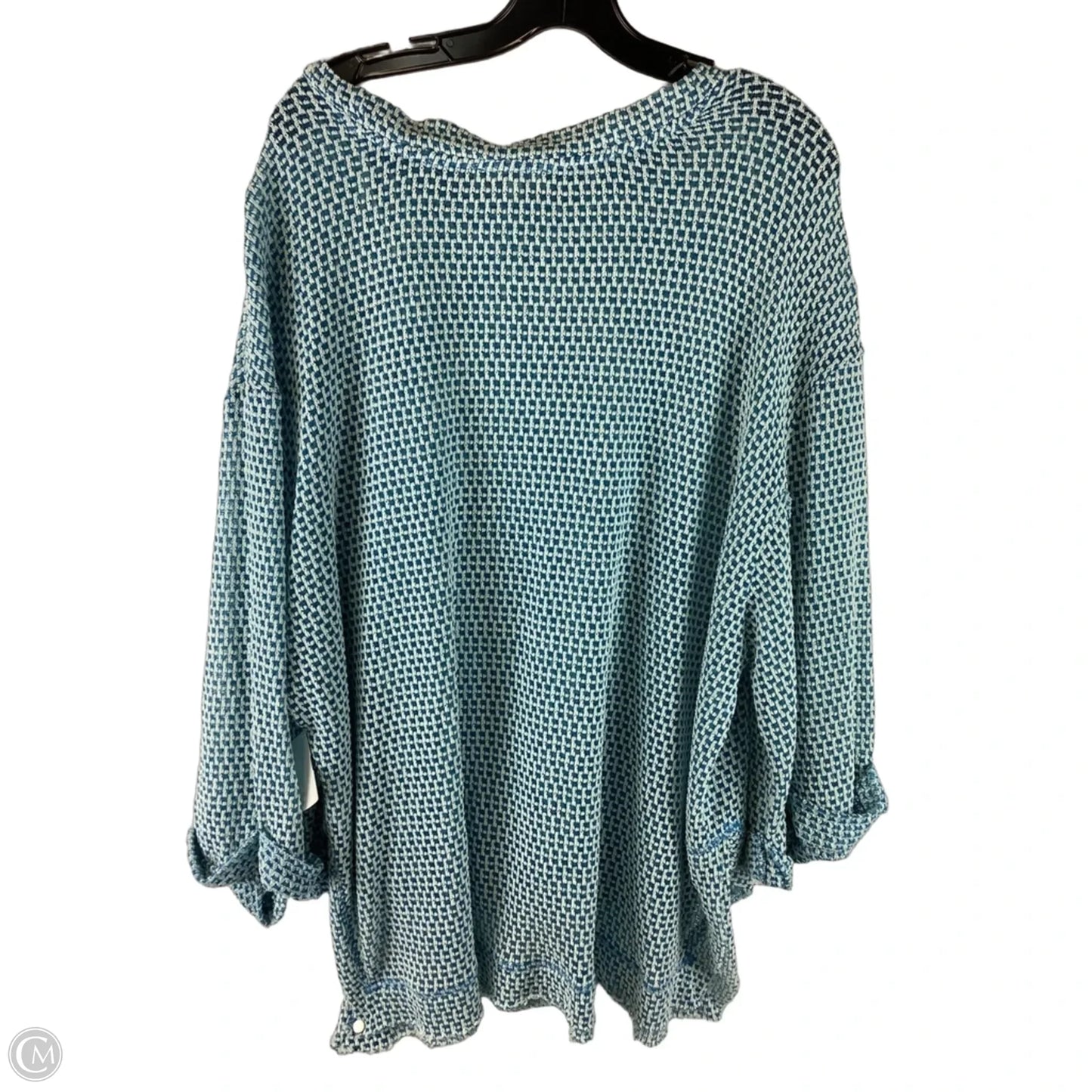 Top 3/4 Sleeve By Umgee In Blue, Size: 2x