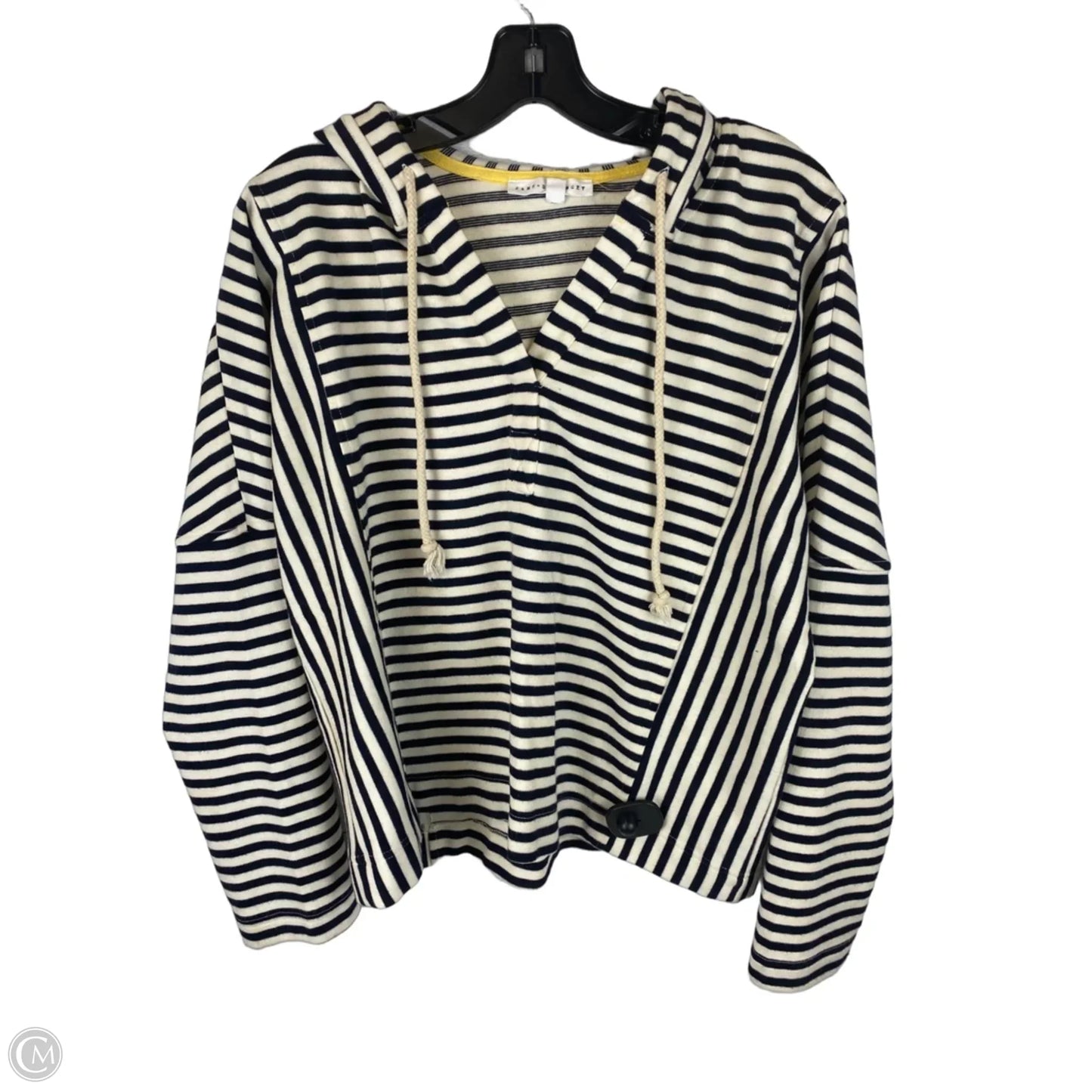 Sweatshirt Hoodie By Jane And Delancey In Striped Pattern, Size: L