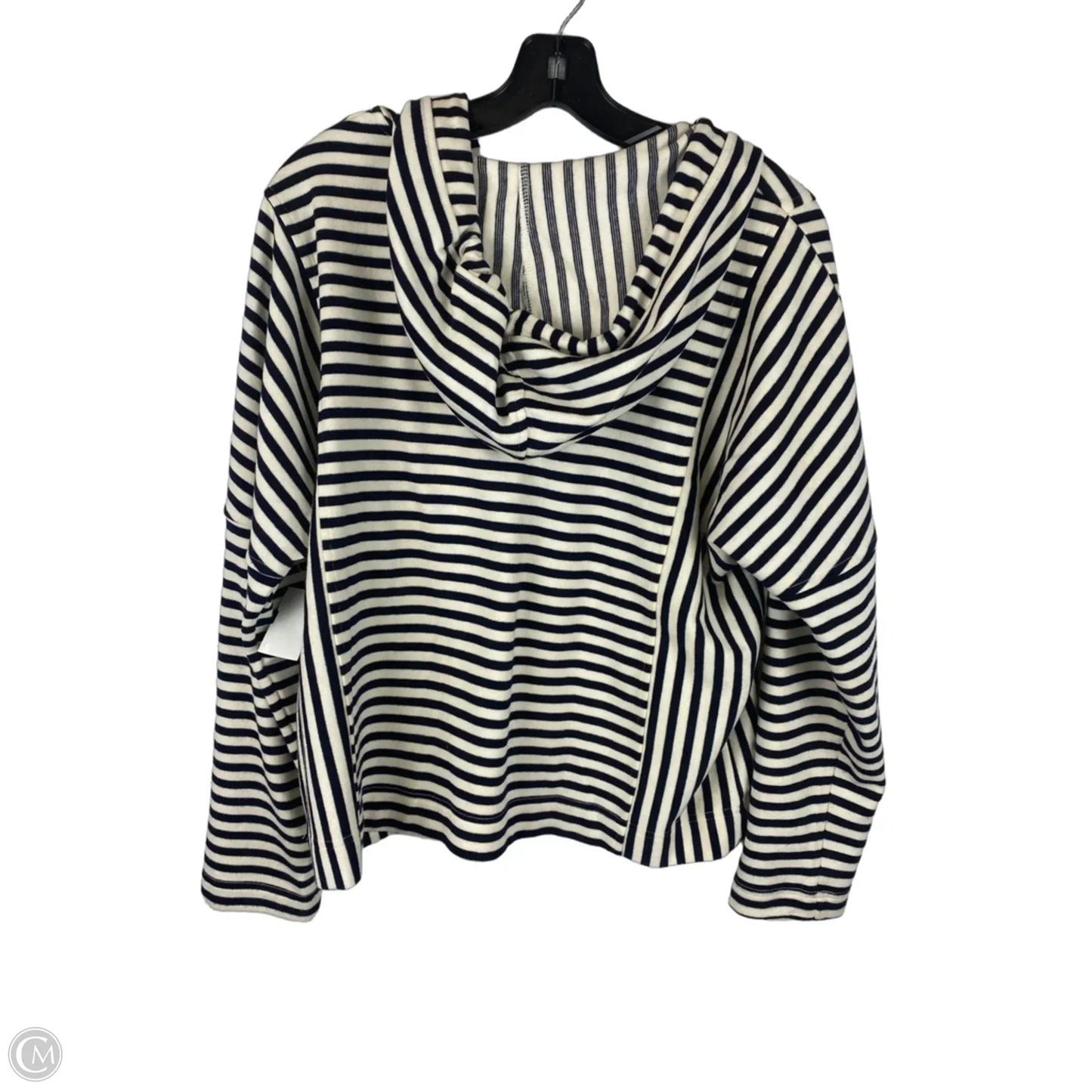 Sweatshirt Hoodie By Jane And Delancey In Striped Pattern, Size: L