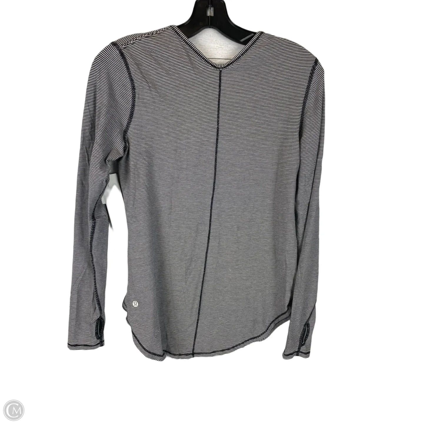 Top Long Sleeve By Lululemon In Black & White, Size: 6