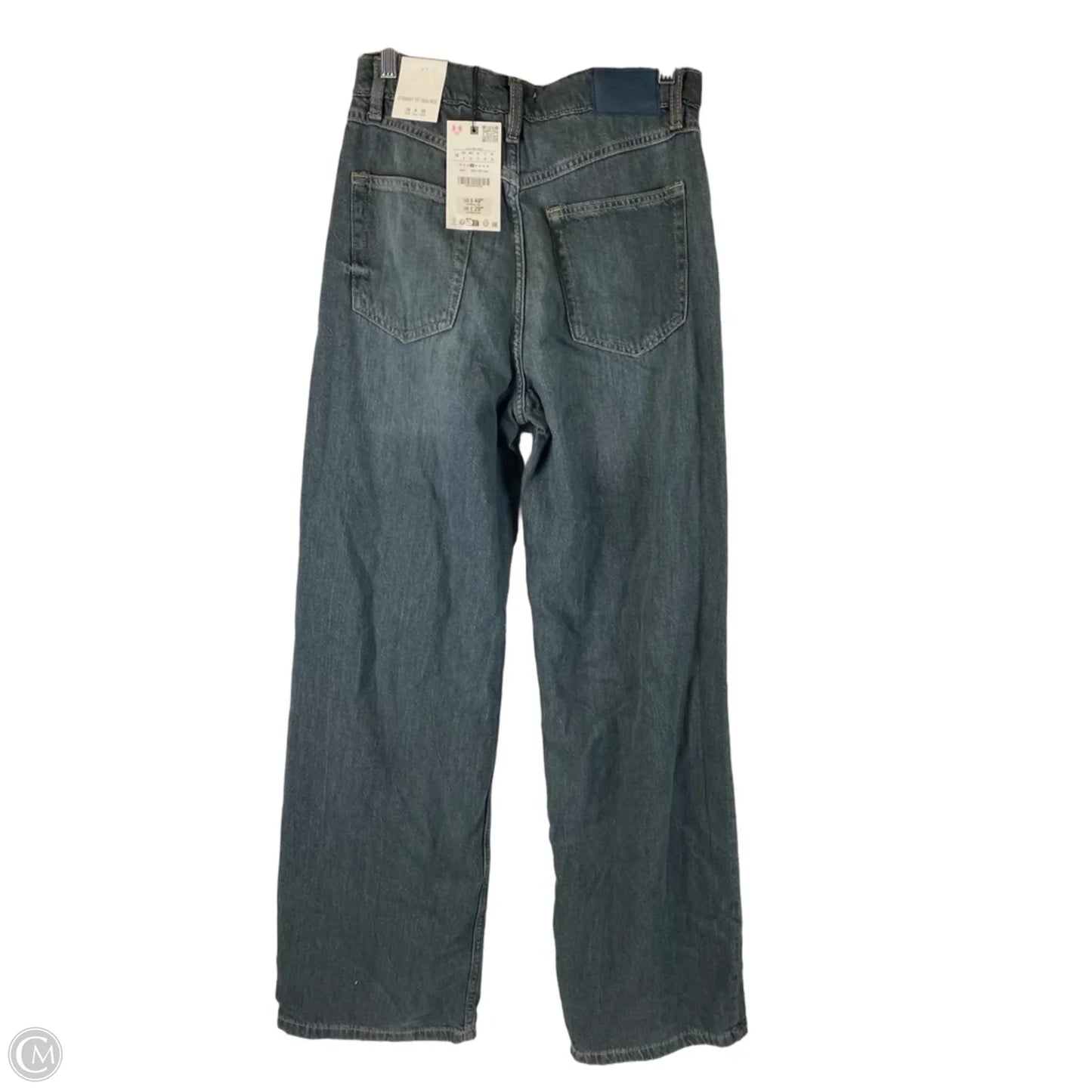 Jeans Wide Leg By Zara In Grey Denim, Size: 6