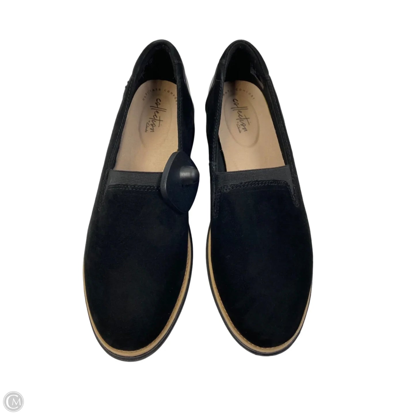 Shoes Flats By Clarks In Black, Size: 9