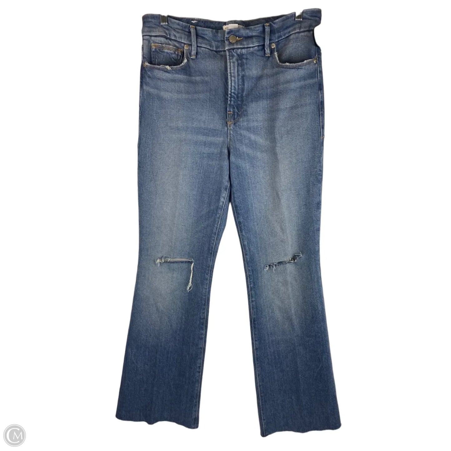 Jeans Straight By Good American In Blue Denim, Size: 8