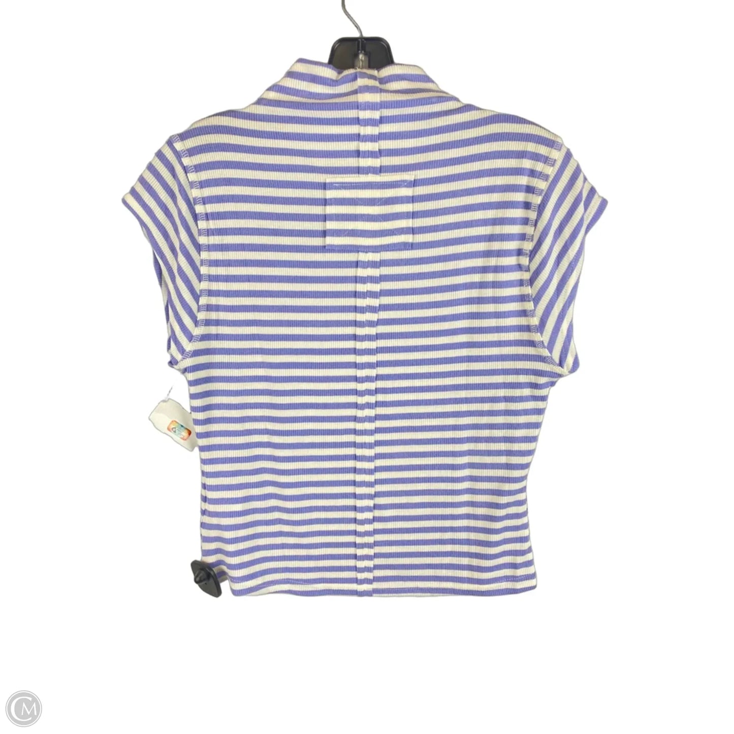 Top Short Sleeve By Entro In Striped Pattern, Size: M