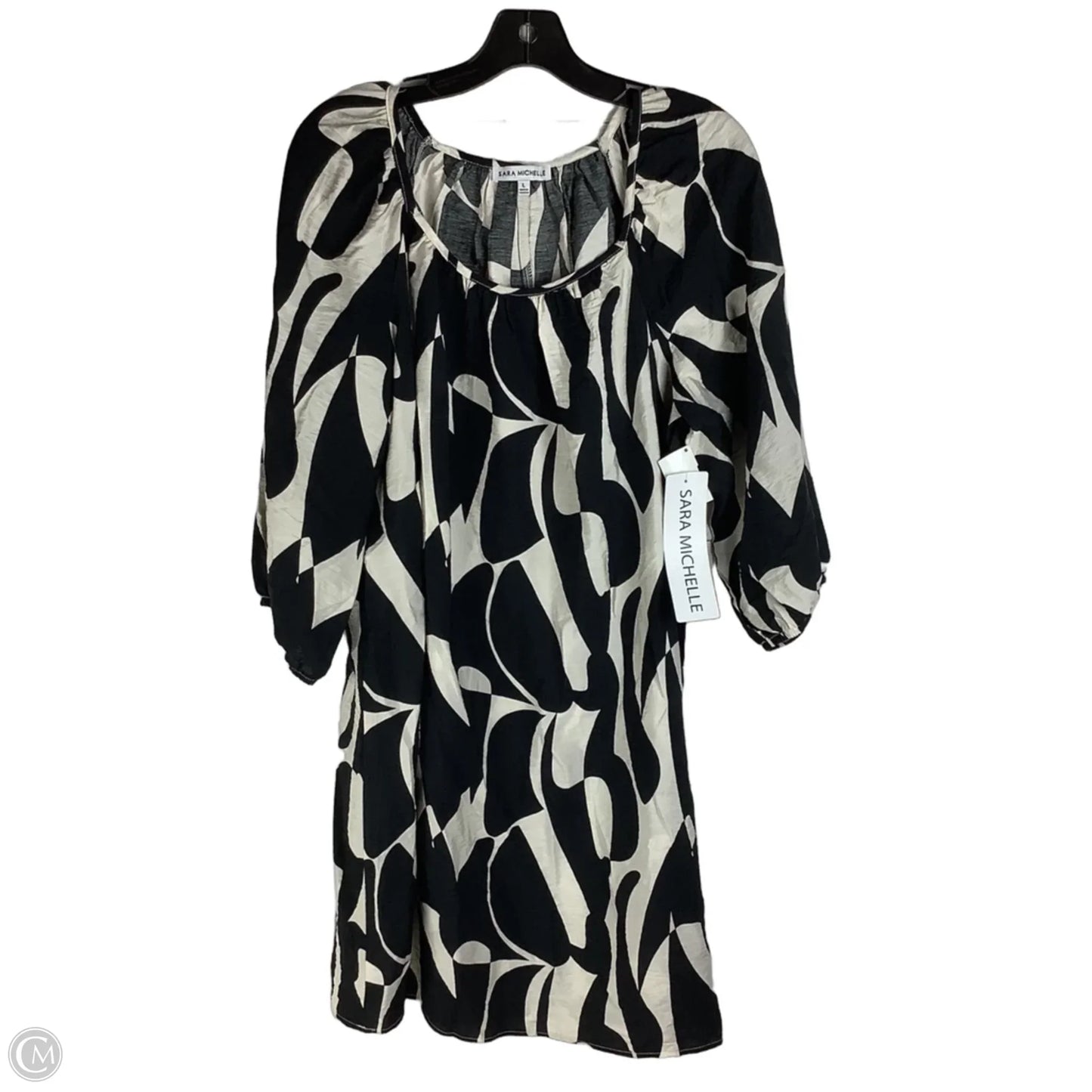 Dress Casual Short By Sara Michelle In Black & Tan, Size: L