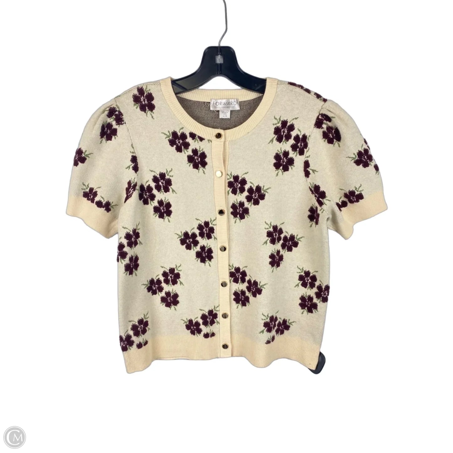 Cardigan By Cmc In Floral Print, Size: L