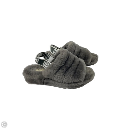 Slippers Designer By Ugg In Grey, Size: 8