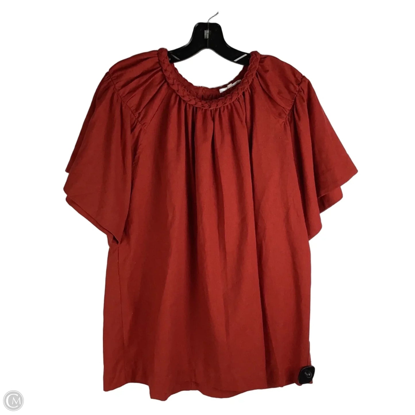 Top Short Sleeve By Chicsoul In Red, Size: Xl