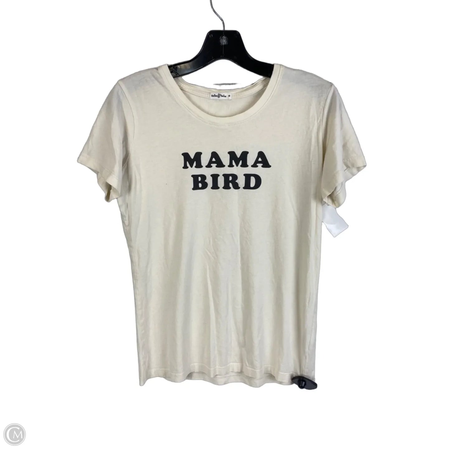 Top Short Sleeve By Cmc In Cream, Size: M
