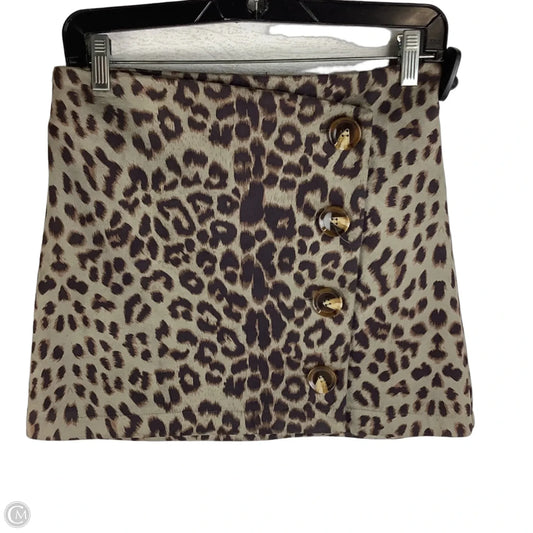 Skirt Mini & Short By Altard State In Animal Print, Size: S