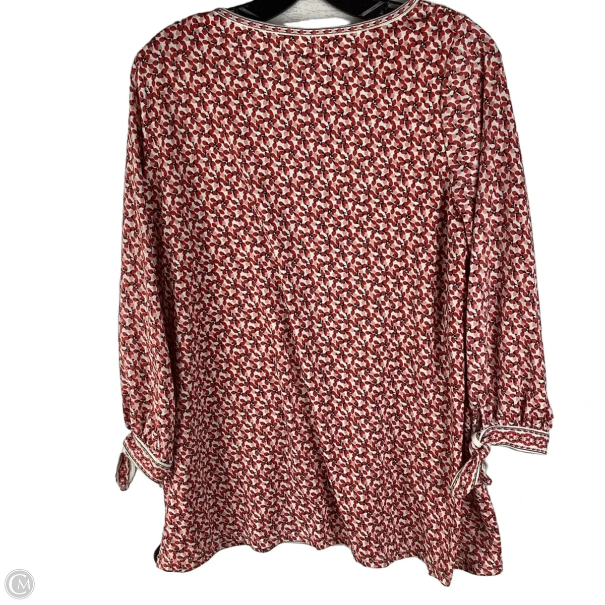 Top 3/4th Sleeve By Max Studio In Red, Size: 1x
