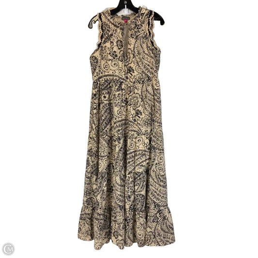 Dress Casual Maxi By Vince Camuto In Black & Tan, Size: Xs