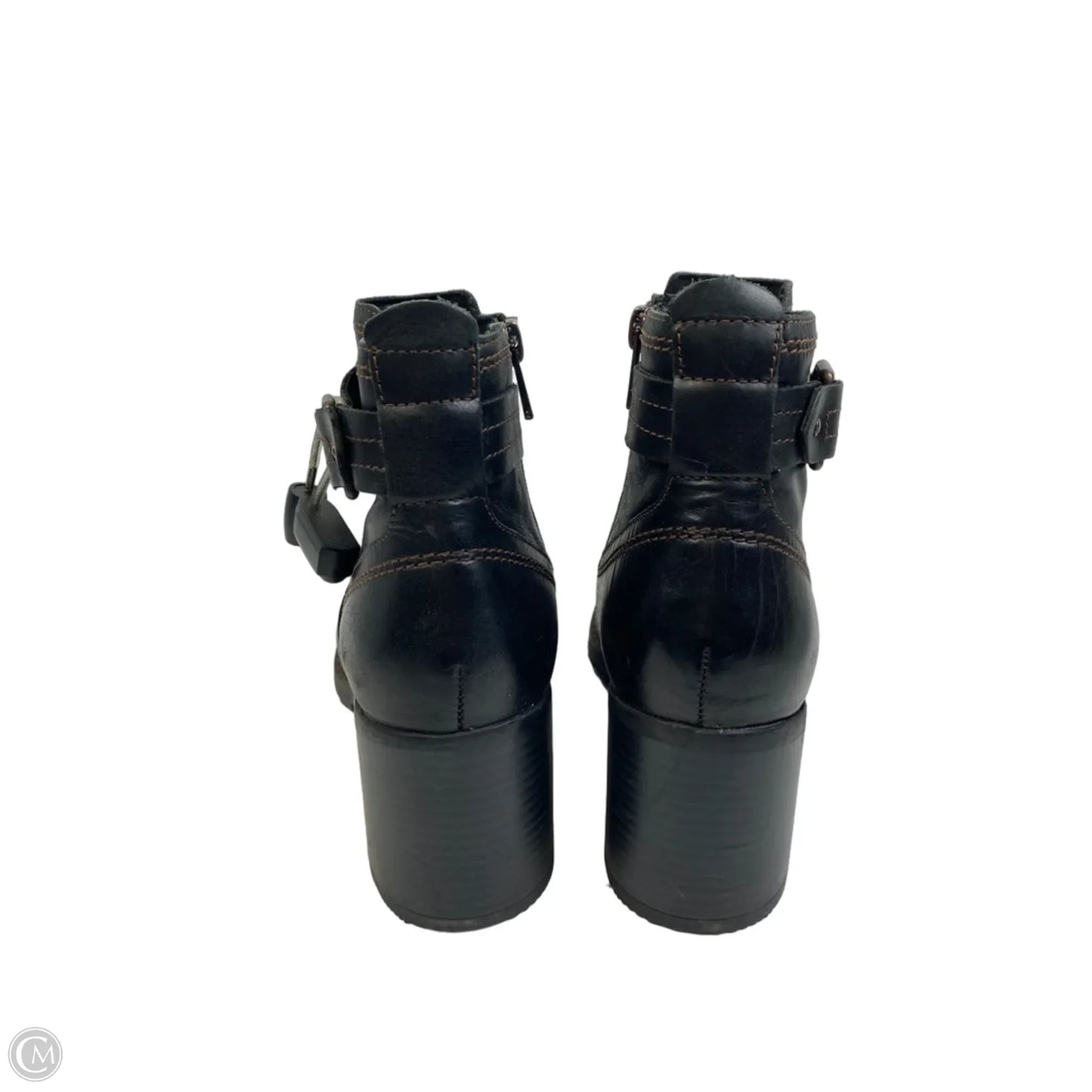 Boots Ankle Heels By Clarks In Black, Size: 7