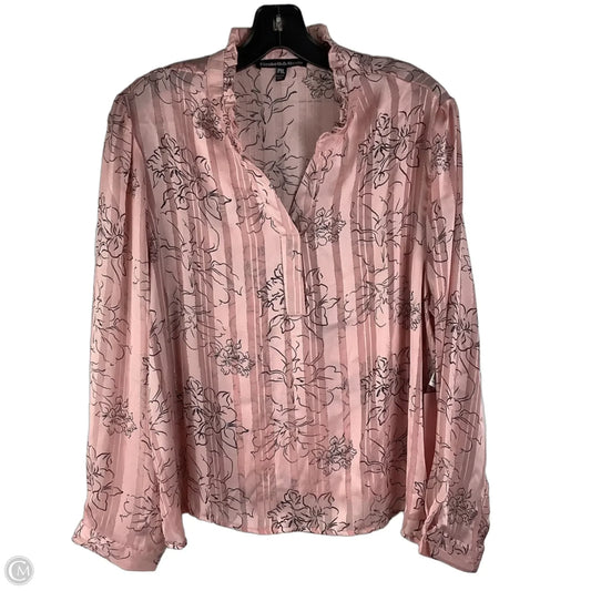 Top Long Sleeve By Cmc In Pink, Size: Xl petite
