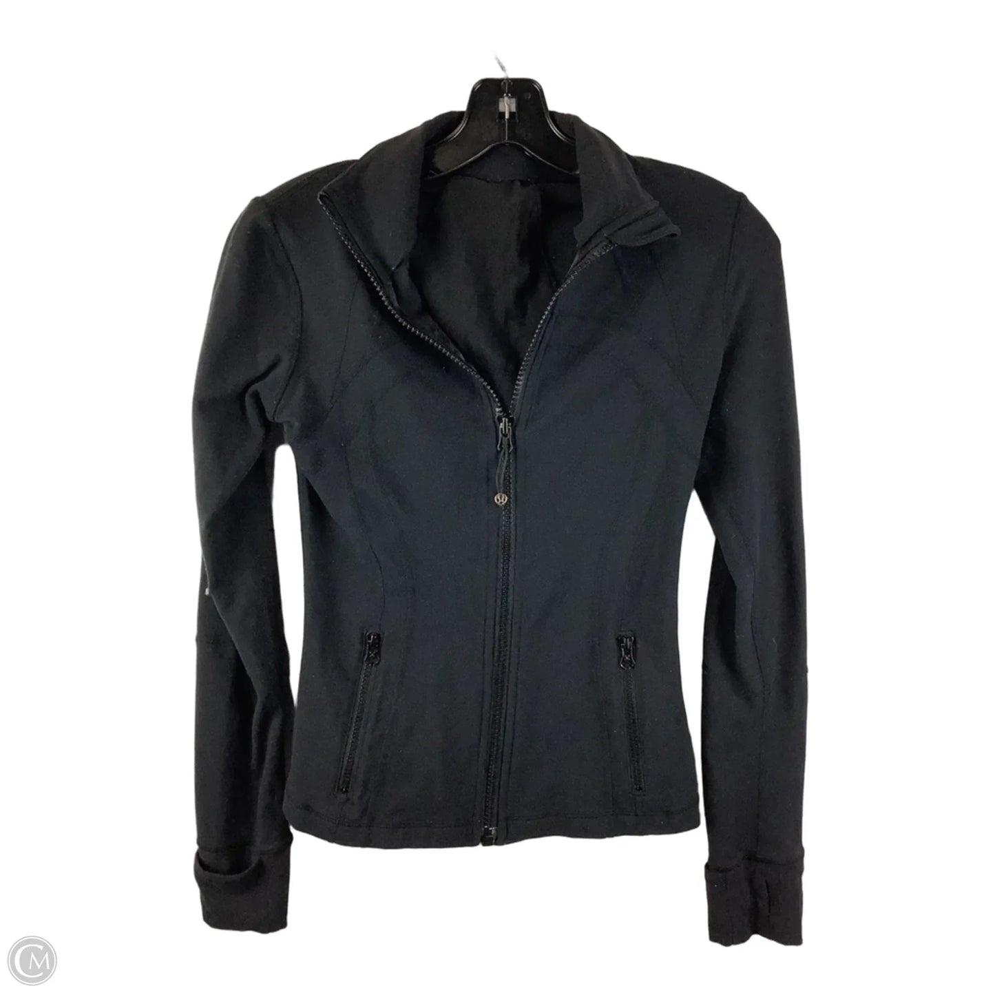 Athletic Jacket By Lululemon In Black, Size: 6